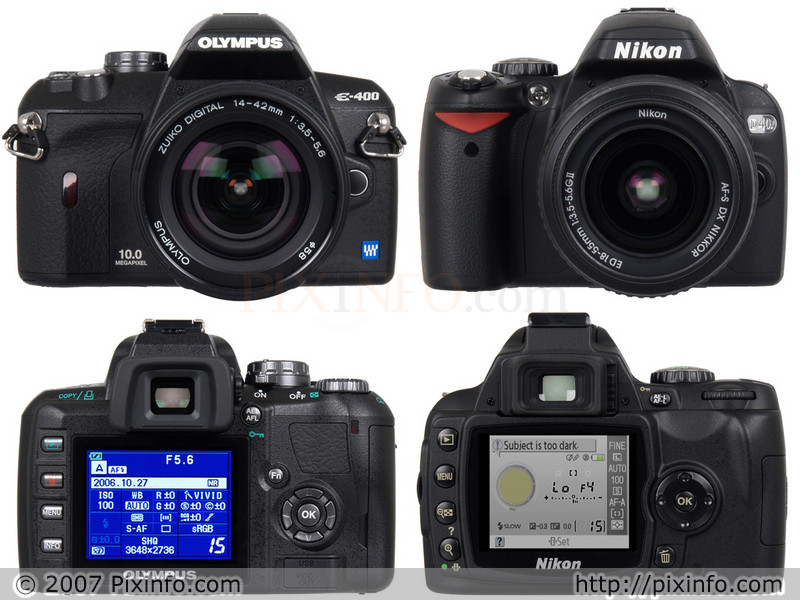 nikon d40x. Olympus E-400 and Nikon D40x