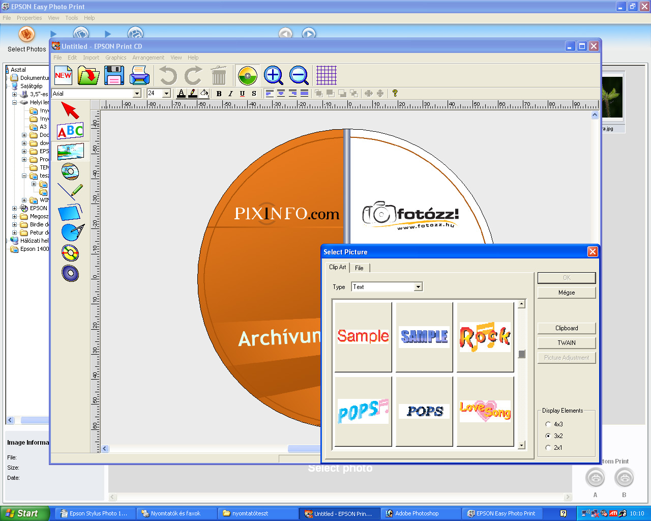 Epson Cd Template 1400