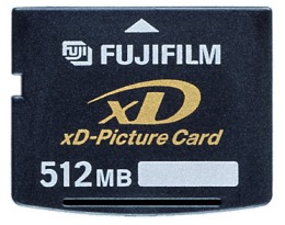 512 MB-os xD-kártya