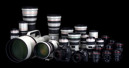 Canon EOS-1D: objektívekkel