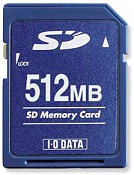 Fél gigabájtos SD kártya az I-O Data-tól