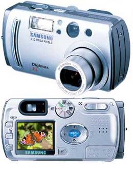 4 Mpixeles, 3x-os optikai zoomos Samsung fényképezőgép