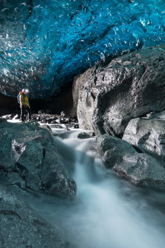 These pictures of the frozen world of the Vatnajökull Glacier were made possible through Sonys new sensor technology, allowing incredibly detailed low-light photography. Renowned local guides Einar Runar Sigurdsson and Helen Maria explored the frozen world of the Vatnajökull Glacier in Iceland using Sonys latest digital cameras, the RX10 II and RX100 IV, which feature the worlds first 1.0 type stacked Exmor RS CMOS sensor. This picture: Helen Maria&#039;s photos from inside the Waterfall Cave For further information please contact Rochelle Collison at Hope & Glory PR on 020 7014 5306 or at rochelle.collison@hopeandglorypr.com Copyright: © Helen Maria / Sony